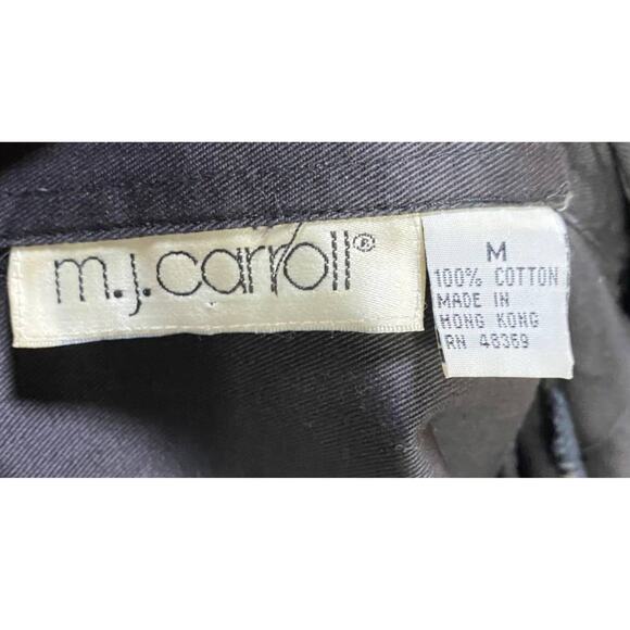 Vintage Western Shirt Cotton Button Down Front Beaded Fringe Black Womens Medium - Picture 10 of 11